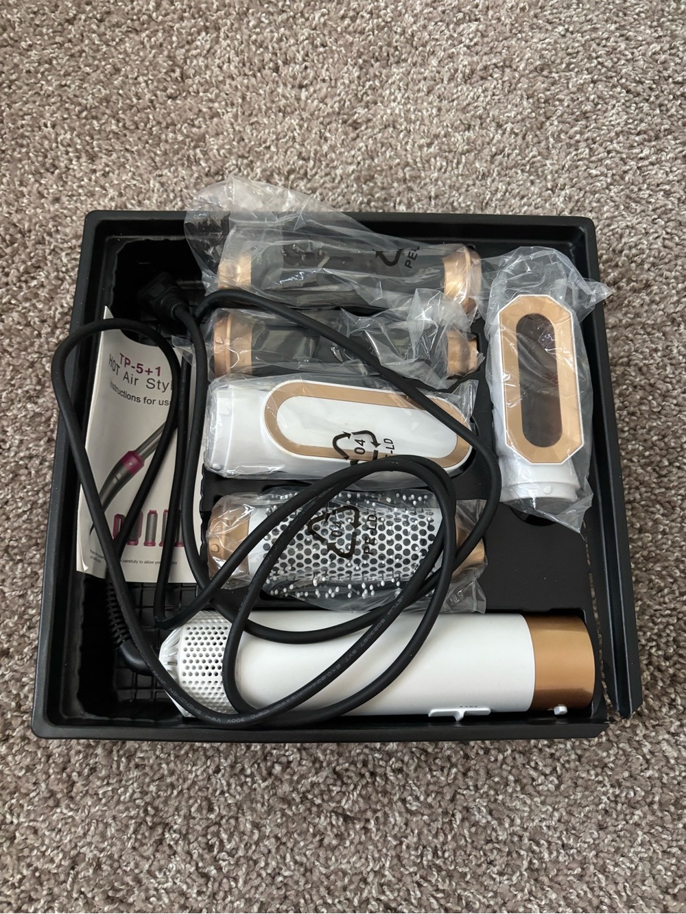 White and Rose Gold Hair Styling Set